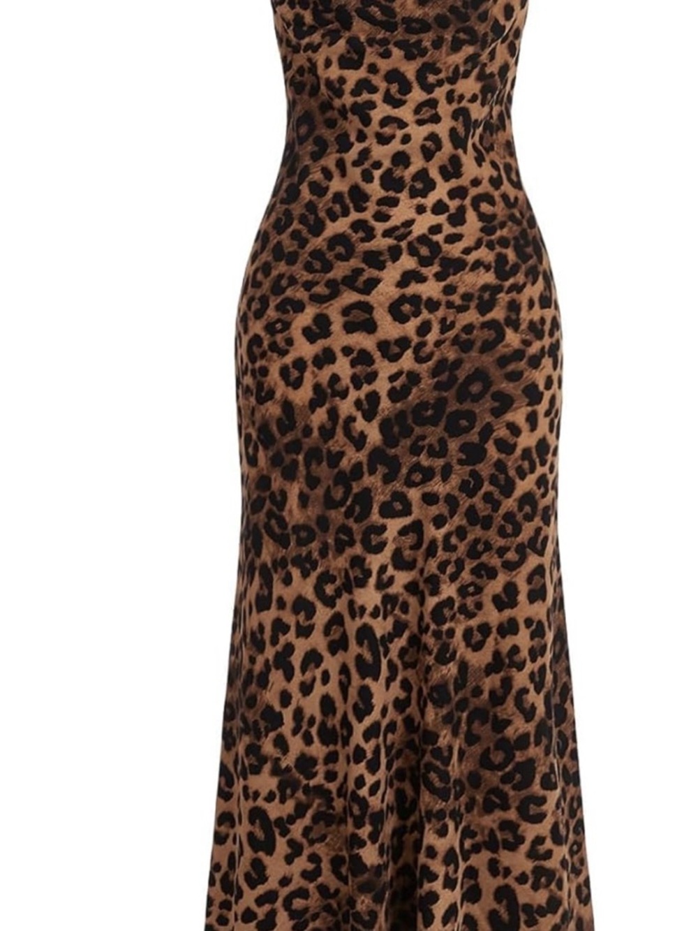 Leopard-Print Maxi Skirt in Brown and Black